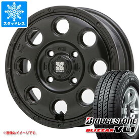 【タイヤ交換対象】エブリイバン DA17V用 スタッドレス ブリヂストン ブリザック VL1 145R12 8PR (145/80R12 86/84N相当) MLJ エクストリームJ KK03 タイヤホイール4本セット