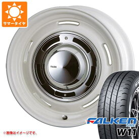 【タイヤ交換対象】ハイエース 200系用 2024年製 サマータイヤ ファルケン W11 215/65R16C 109/107N ホワイトレター クリムソン ディーンクロスカントリー 7.0-16 タイヤホイール4本セット