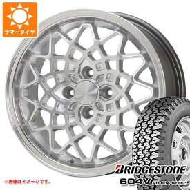 【タイヤ交換対象】エブリイバン DA17V用 サマータイヤ ブリヂストン 604V RD-604 スチール 165R14 6PR (165/80R14 91/90N相当) MLJ ハイペリオン カルマ 5.0-14 タイヤホイール4本セット