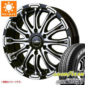 【タイヤ交換対象】ハイエース 200系用 サマータイヤ グッドイヤー イーグル ＃1 ナスカー 215/60R17C 109/107R ホワイトレター バドックス ロクサーニ バトルシップ 6.5-17 タイヤホイール4本セット