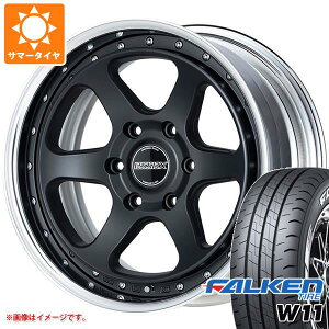 ハイエース 200系専用 サマータイヤ ファルケン W11 215/60R17C 109/107N ホワイトレター エセックス EL 2P 6.5-17 タイヤホイール4本セット