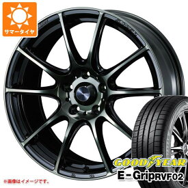 【タイヤ交換対象】サマータイヤ 185/55R16 83V グッドイヤー エフィシエントグリップ RVF02 ウェッズスポーツ SA-25R 6.5-16 タイヤホイール4本セット