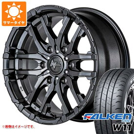 【タイヤ交換対象】ハイエース 200系用 2024年製 サマータイヤ ファルケン W11 215/60R17C 109/107N ホワイトレター ナイトロパワー M26 クロスファング 6.5-17 タイヤホイール4本セット