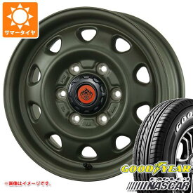 【タイヤ交換対象】ハイエース 200系用 サマータイヤ グッドイヤー イーグル ＃1 ナスカー 195/80R15 107/105L ホワイトレター ランドフット SWZ 6.0-15 タイヤホイール4本セット