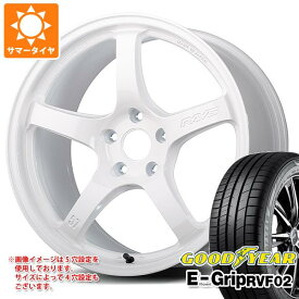 【タイヤ交換対象】サマータイヤ 205/55R17 95V XL グッドイヤー エフィシエントグリップ RVF02 レイズ グラムライツ 57CR LTD 7.0-17 タイヤホイール4本セット