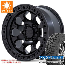 【タイヤ交換対象】FJクルーザー 10系用 サマータイヤ トーヨー オープンカントリー R/T LT285/70R17 116/113Q ホワイトレター KMC KM550 ライオト SBL 8.5-17 タイヤホイール4本セット