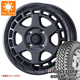 【タイヤ交換対象】キャリイ DA16T用 サマータイヤ ブリヂストン 604V RD-604 スチール 155R12 6PR (155/80R12 83/81N相当) マッドヴァンスX タイプS 4.0-12 タイヤホイール4本セット