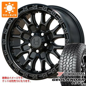 【タイヤ交換対象】デリカD5用 サマータイヤ ヨコハマ ジオランダー A/T4 G018 LT225/65R17 107/103S ブラックレター ホスタイル H135 リッジクレスト 8.0-17 タイヤホイール4本セット