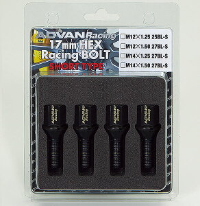 YOKOHAMA WHEEL ADVAN Racing 17mm HEX ���[�V���O�{���g �V���[�g (4��) �C���|�[�g�J�[�p �y�P�i�����s�z