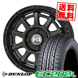 155/65R14 75S ダンロップ EC202L H4 MOTOR X1 サマータイヤホイール4本セット 【取付対象】