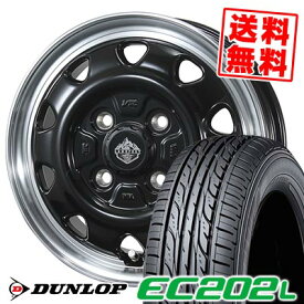 155/65R14 75S DUNLOP ダンロップ EC202L LANDFOOT SWZ ランドフット SWZ サマータイヤホイール4本セット 【取付対象】