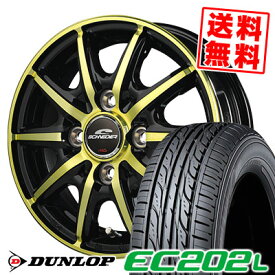 155/65R14 75S ダンロップ EC202L SCHNEIDER RX10-K サマータイヤホイール4本セット 【取付対象】