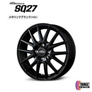MID WHEELS SQ27 14�C���` 5.5J �C���Z�b�g:45 4H100 ���^���b�N�u���b�N �z�C�[��4�{�Z�b�g ���[�~�[ 900�n �}�[�` 13�n ����