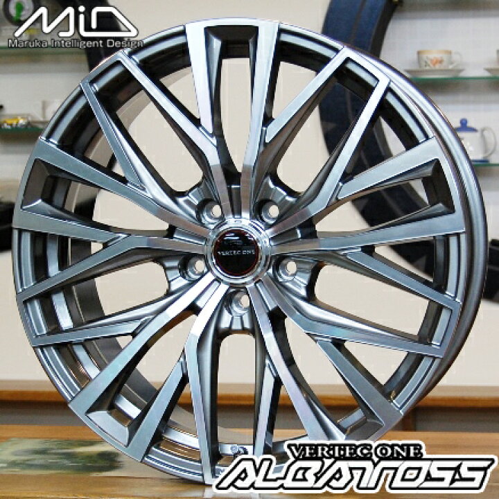 楽天市場 アルミホイール単品1本価格 18インチ Mid Vertec One Albatross ヴァーテックワン アルバトロス 18x8 0j 5穴 Pcd 114 3 アルファード プリウスa クラウン レクサスnx 表示は1本価格 販売は4本単位 です タイヤマート２４ 楽天市場店