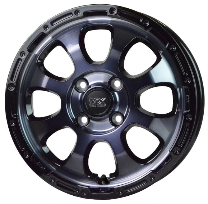 楽天市場 アルミホイール単品4本価格 14インチ Mad Cross Grace マッドクロス グレイス 14x4 5j 4穴 Pcd 100 軽自動車用 ハスラー ｅｋクロス 軽トラカスタムなど表示は4本価格です タイヤマート２４ 楽天市場店