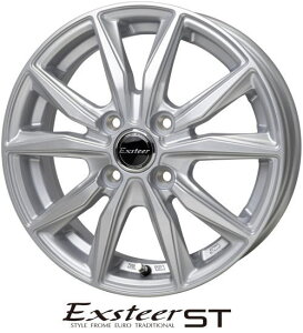 �y�A���~�z�C�[���P�i4�{���i�z�y14�C���`�z�yHOT STUFF Exsteer�z�i�G�N�X�^�[ST�j�y14X4.5�@4���@PCD�F100�z�y�y�����ԑS�ʁz�\����4�{���i�ł�