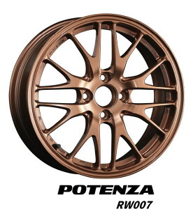 �y�A���~�z�C�[���P�i4�{���i�z�y16�C���`�z�yBRIDGESTONE POTENZA RW007�z�y�u���a�X�g�� �|�e���URW007�z�y16X6.5J�@4���@PCD�F100 �C���Z�b�g45�z���[�h�X�^�[�\����1�{���i�ł�