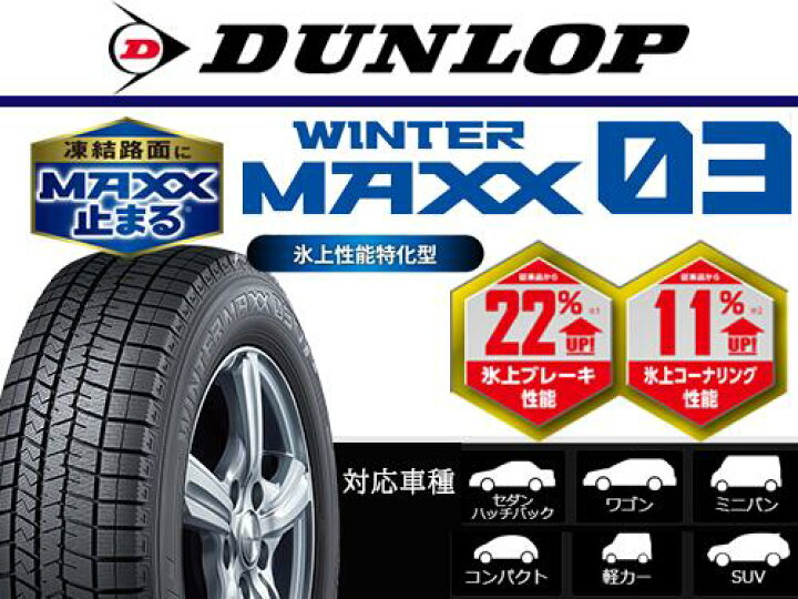 DUNLOP WINTER MAXX WM03 185/65R15 15インチ スタッドレス 4本 20年製 
