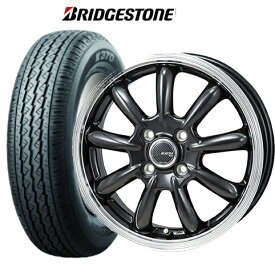 【軽トラック＆軽バン用】【145/80R12 80/78N】【ブリヂストン　K370】【12X4.00B　4穴　PCD：100】【JPスタイル　バーニー】【JP-STYLE　BANY】