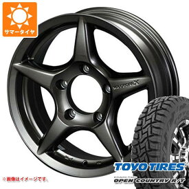 【タイヤ交換対象】ジムニーシエラ JB74W用 サマータイヤ トーヨー オープンカントリー R/T 195/80R15 96Q ブラックレター アピオ ワイルドボア X 6.0-15 タイヤホイール4本セット