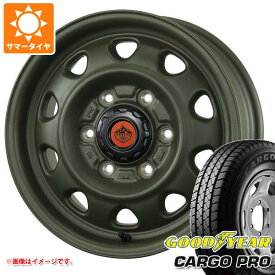 【タイヤ交換対象】ハイエース 200系用 サマータイヤ グッドイヤー カーゴ プロ 195/80R15 107/105N ランドフット SWZ 6.0-15 タイヤホイール4本セット