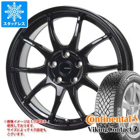 【タイヤ交換対象】スタッドレスタイヤ コンチネンタル バイキングコンタクト7 215/70R16 100T ＆ ジースピード G-06 6.5-16 タイヤホイール4本セット215/70-16 CONTINENTAL VikingContact 7