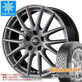 【タイヤ交換対象】クロストレック GU系用 スタッドレス コンチネンタル バイキングコンタクト7 225/60R17 103T XL シュナイダー SQ27 タイヤホイール4本セット