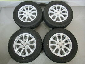 【中古】weds JOKER J1 14×5.5J 100-4H+48 73Φ DUNLOP WINTER MAXX WM03 185/65R14 86Q 2020年製スタッドレスタイヤアルミセット 9分山