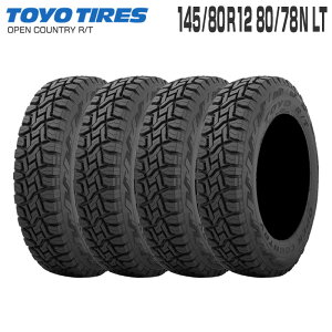 ݌ɂ Ki 4{Zbg I[vJg[ RT 145/80R12 80/78N 12C` ^CPi T}[^C ă^C g[[ TOYO TIRES OPEN COUNTRY R/T ygbN yo nC[bg Ag[ LB 