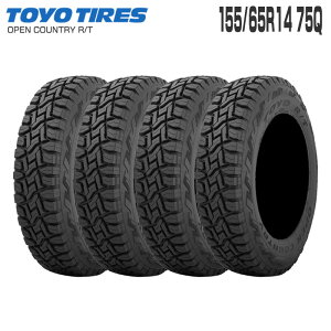(4{Zbg) ݌ɂ Ki I[vJg[ RT 155/65R14 75Q Pi 14C` T}[^C ă^C g[[ TOYO TIRES OPEN COUNTRY R/T ScSc^C e[ }bhAhXm[ Mbhe