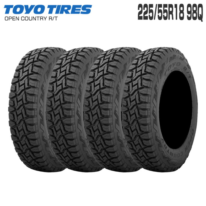 楽天市場】(4本セット) オープンカントリー RT 225/55R18 98Q 18インチ 