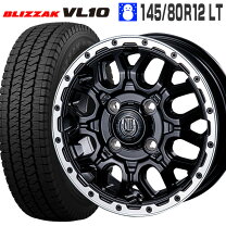 楽天市場】スタッドレスタイヤ 145／80r12 ホイールセットの通販