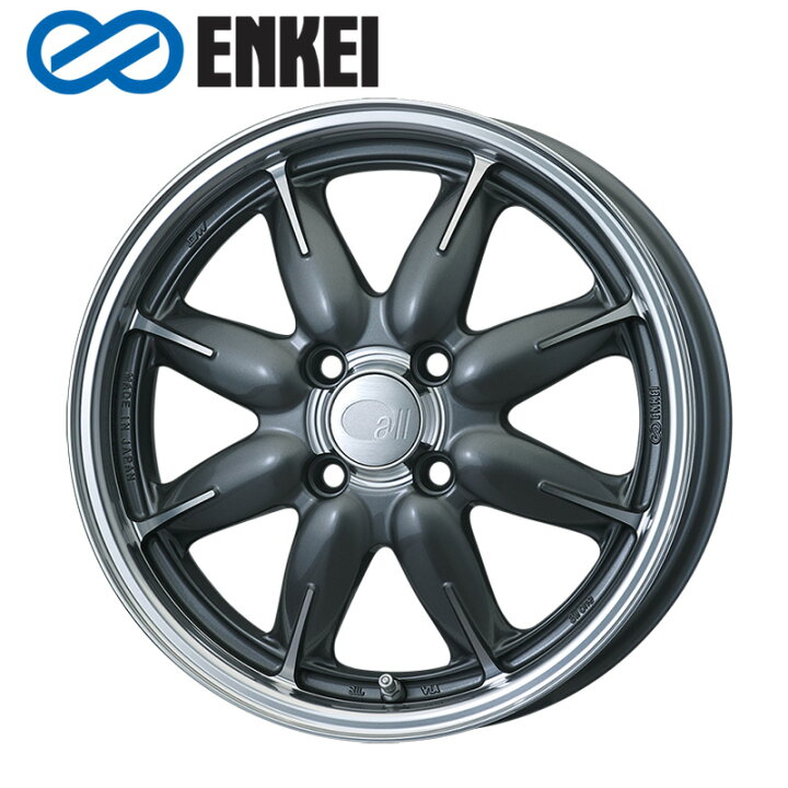 楽天市場】ENKEI all one 15×5.0J PCD100 4H INSET+45 ボア径φ75 