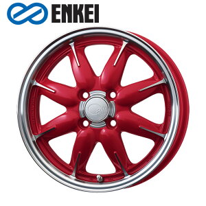 ENKEI all one 15×5.0J PCD100 4H INSET+45 ボア径φ75 マシニングキャンディレッド (M/CR) 15インチ ホイール単品 1本 エンケイ ENKEI all 1