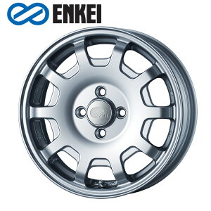 ENKEI all four KCR 15×5.0J PCD100 4H INSET+45 ボア径φ75 スパークルシルバー SS 15インチ ホイール単品 1本 エンケイ オール フォー
