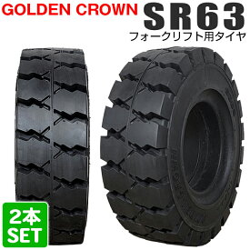 GOLDEN CROWN 6.50-10 SR63 エスアール ゴールデンクラウン フォークリフト用タイヤ フォークリフト ノーパンク 2本セット