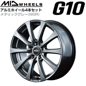 MID WHEELS G10 15x6.0J +44T 5H P.C.D.100 �W�[�e�� �G���A�C�f�B ���^���b�N�O���[ JWL�EVIA�K�i�K���i �A���~�z�C�[�� �z�C�[���P�i 4�{�Z�b�g ���[�J�[����
