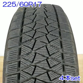 【4日20:00-11日01:59エントリーでP5倍】BRIDGESTONE ブリヂストン 225/60R17 99Q BLIZZAK DM-V2 冬タイヤ スタッドレスタイヤ 4本セット [ W2418 ] 【中古タイヤ】