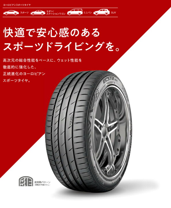 楽天市場】送料無料 KUMHO 225/35R20 90Y XL ECSTA PS71 エクスタ 