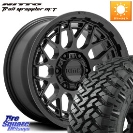 【4月1日はワンダフルデー！】 ランクル プラド KMC KM722 TECHNIC SatinBlack 17インチ 17 X 8.5J +18 6穴 139.7 NITTO ニットー トレイルグラップラー M/T TRAIL GRAPPLER サマータイヤ 265/70R17