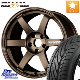 RAYS 【欠品次回8月末】 VOLK RACING TE37 SAGA S-plus TE37 S-プラス ホイール 18インチ 18 X 7.5J +48 5穴 114.3 NITTO ニットー NEOテクGEN サマータイヤ 215/40R18 リーフ