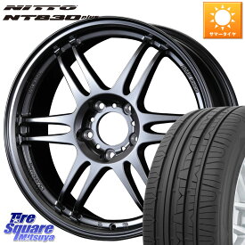 KOSEI 軽量 K-1 Racing.REV K1 レーシング ドット レヴ 17 X 7.0J +42 5穴 114.3 NITTO ニットー NT830 plus サマータイヤ 215/50R17 リーフ