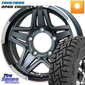 HotStuff マッドクロス JB-01 JB01 ホイール 15インチ 15 X 6.0J +0 5穴 139.7 TOYOTIRES オープンカントリー RT トーヨー R/T サマータイヤ 195/80R15 シエラ