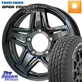 HotStuff マッドクロス JB-01 JB01 (GM) ホイール 16インチ 16 X 6.0J +0 5穴 139.7 TOYOTIRES AT EX OPEN COUNTRY A/T EX ホワイトレター オープンカントリー 215/70R16 ジムニー シエラ