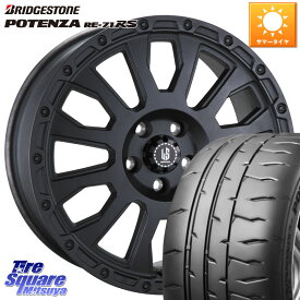 阿部商会 LA STRADA AVENTURA アヴェンチュラ BK 17インチ 17 X 7.0J +38 5穴 114.3 ブリヂストン ポテンザ RE-71RS POTENZA 【国内正規品】 215/45R17 リーフ