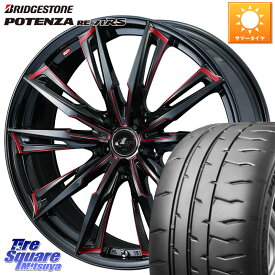 WEDS LEONIS レオニス GX RED ウェッズ ホイール 18インチ 18 X 8.0J +42 5穴 114.3 ブリヂストン ポテンザ RE-71RS POTENZA 【国内正規品】 245/40R18 インプレッサ