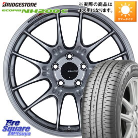 ENKEI エンケイ RACING GTC02 シルバー ホイール 17インチ 17 X 7.5J +35 4穴 100 ブリヂストン ECOPIA NH200C エコピア サマータイヤ 195/45R17