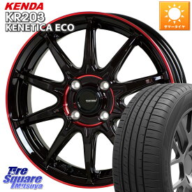 ソリオ ハスラー HotStuff 軽量設計 G.SPEED P-05R P05R RED ホイール 14インチ 14 X 4.5J +45 4穴 100 KENDA ケンダ KENETICA ECO KR203 サマータイヤ 165/70R14