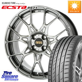 ASSO BBS INTERSPEED IS701 ダイアモンドブラック 17 X 7.0J(ALFAROMEO MITO 955) +35 4穴 98 KUMHO ECSTA PS71 エクスタ サマータイヤ 215/45R17 アルファロメオ MITO ミト