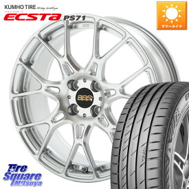 ASSO BBS INTERSPEED IS701 ダイヤモンドシルバー 17 X 7.0J(FIAT 500) +35 4穴 98 KUMHO ECSTA PS71 エクスタ サマータイヤ 205/40R17 フィアット500 500C 500S